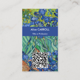 Vincent Van Gogh - Irises - QR-kod Visitkort