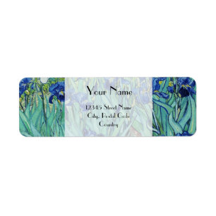 Vincent van Gogh, Irises Returadress Etikett