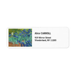Vincent Van Gogh - Irises Returadress Etikett
