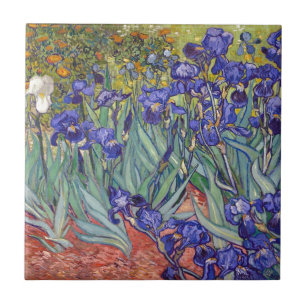 Vincent Van Gogh Irises som målar Kakelplatta