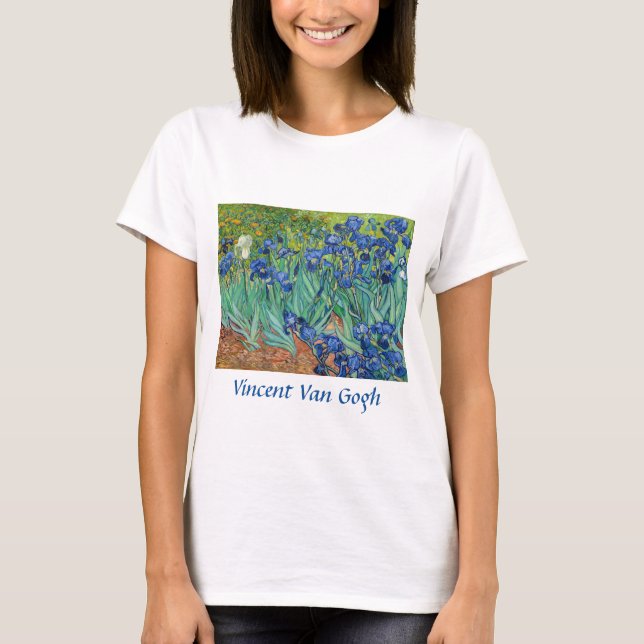 Vincent Van Gogh - Irises T Shirt (Framsida)