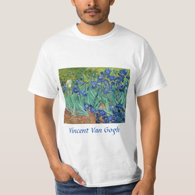 Vincent Van Gogh - Irises T Shirt (Framsida)