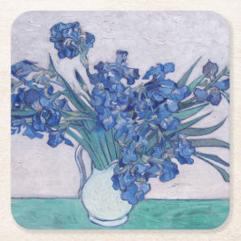 Vincent Van Gogh. Irises Underlägg Papper Kvadrat