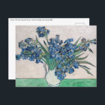 Vincent van Gogh - Irises Vykort<br><div class="desc">Irises/still Life: Vas with Irises - Vincent van Gogh,  Oil on Canvas,  1890</div>