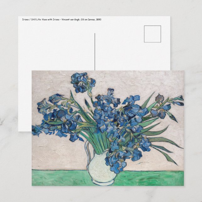 Vincent van Gogh - Irises Vykort (Fram/baksida)
