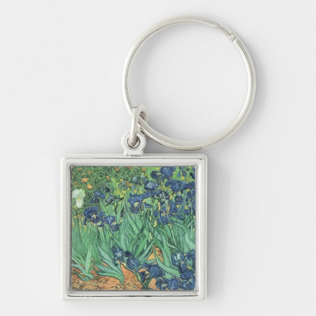 Vincent van Gogh | Järn, 1889 Fyrkantig Silverfärgad Nyckelring (Framsidan)
