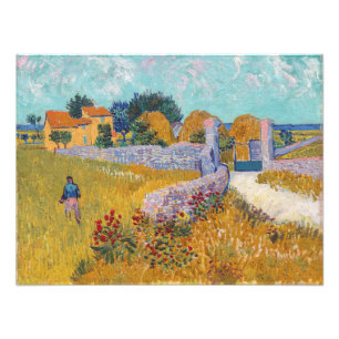 Vincent van Gogh - Jordbrukshus i Provence Fototryck