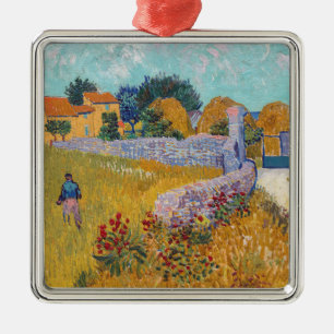 Vincent van Gogh - Jordbrukshus i Provence Julgransprydnad Metall