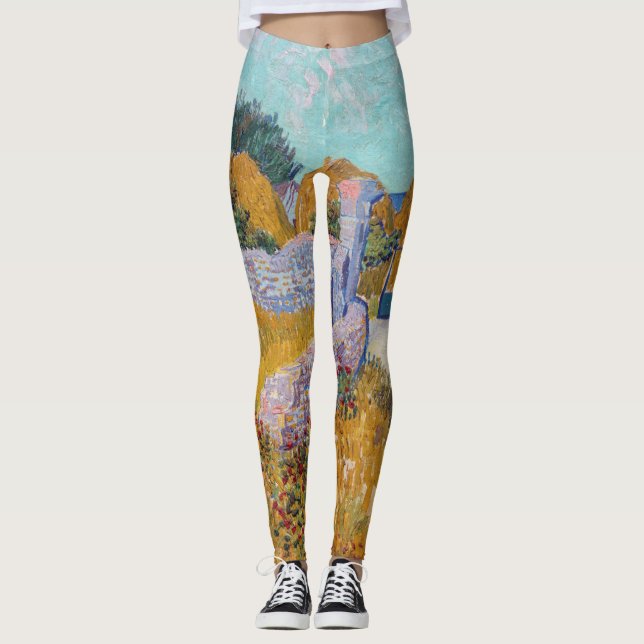 Vincent van Gogh - Jordbrukshus i Provence Leggings (Framsida)