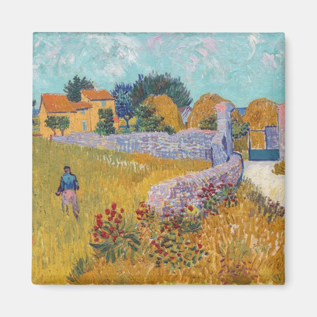 Vincent van Gogh - Jordbrukshus i Provence Magnet (Framsidan)