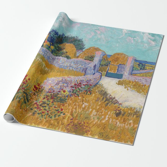 Vincent van Gogh - Jordbrukshus i Provence Presentpapper (Utrullad)