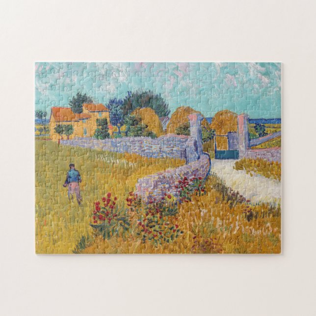 Vincent van Gogh - Jordbrukshus i Provence Pussel (Horisontell)