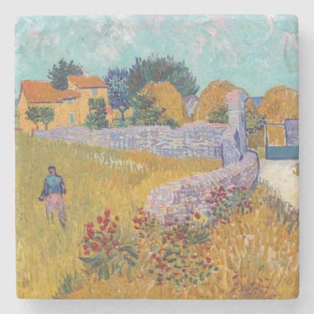 Vincent van Gogh - Jordbrukshus i Provence Stenunderlägg (Framsidan)