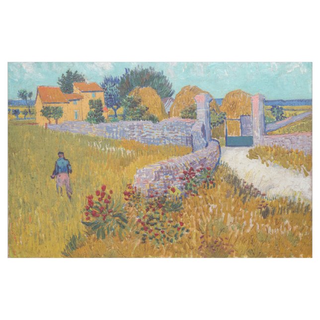 Vincent van Gogh - Jordbrukshus i Provence Tyg (Yard)