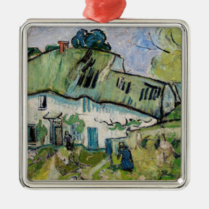 Vincent van Gogh - Jordbrukshus med Två Figurer Julgransprydnad Metall