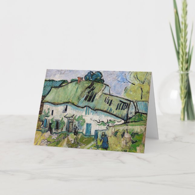 Vincent van Gogh - Jordbrukshus med Två Figurer Kort (Framsida)