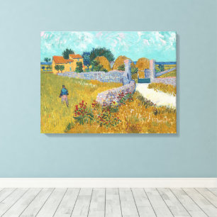 Vincent Van Gogh, jordbrukshuset i Provence Canvastryck