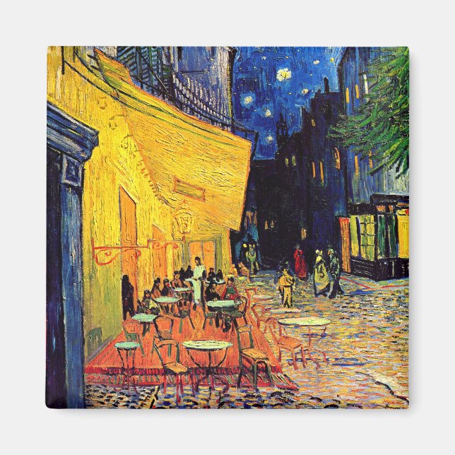 Vincent Van Gogh - Kaféterrassen om natten Finkons Magnet (Framsidan)