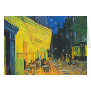Vincent Van Gogh Kaféterrassen om natten Hälsningskort