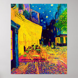 Vincent Van Gogh - Kaféterrassen om natten Pop Art Poster