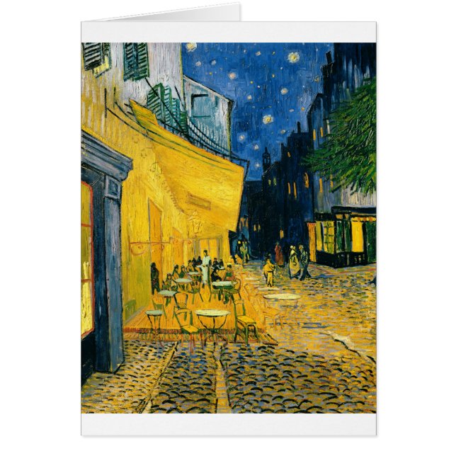 Vincent van Gogh | Kaféterrassen, Place du Forum Hälsningskort (Framsidan)