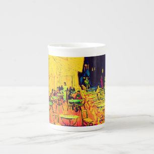 Vincent Van Gogh - Kaféterrassen vid natt Pop Art Benporslin Mugg
