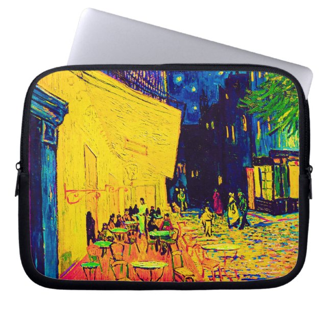 Vincent Van Gogh - Kaféterrassen vid natt Pop Art Laptop Fodral (Framsidan)
