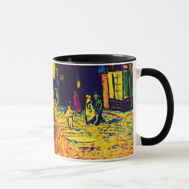 Vincent Van Gogh - Kaféterrassen vid natt Pop Art Mugg (Höger)