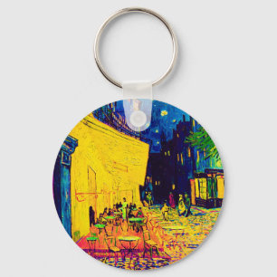 Vincent Van Gogh - Kaféterrassen vid natt Pop Art Nyckelring
