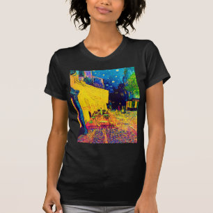 Vincent Van Gogh - Kaféterrassen vid natt Pop Art T-shirt