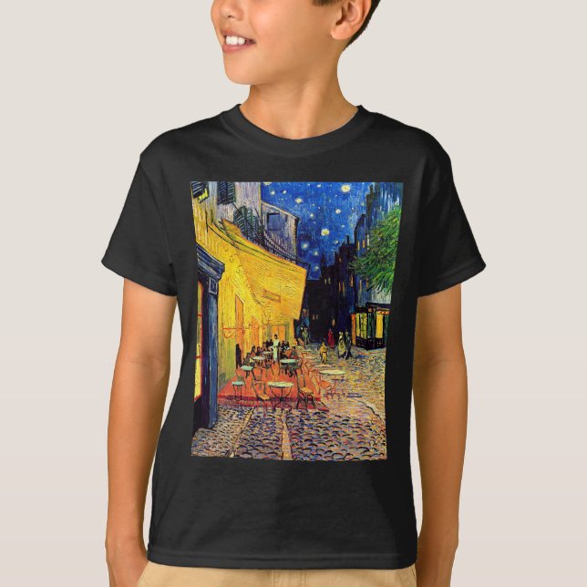 Vincent Van Gogh - Kaféterrassen vid nattid Finkon Tee Shirt (Framsida)