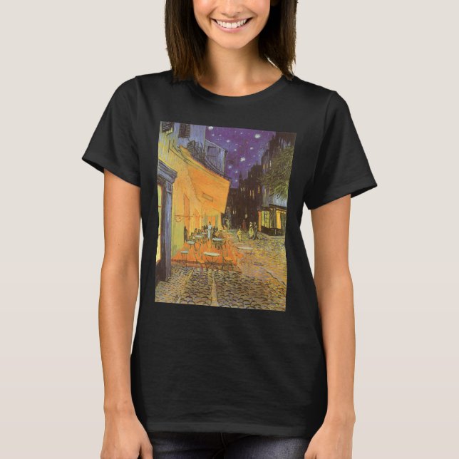 Vincent van Gogh - Kaffe Terrass på natten Tee (Framsida)