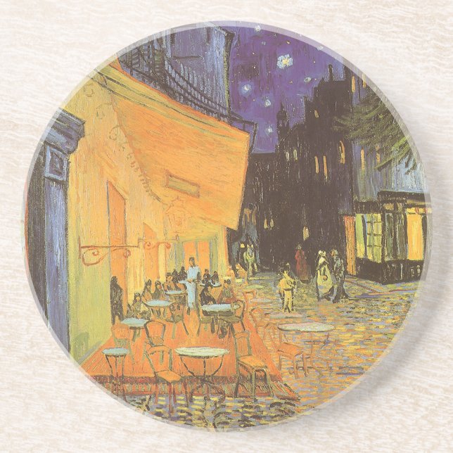 Vincent van Gogh - Kaffehus vid nattkrogen Underlägg Sandsten (Framsidan)