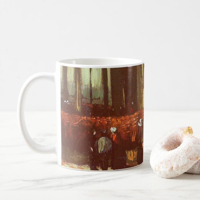 Vincent van Gogh - Kapell i Nuenen, kyrkobesökare Kaffemugg (Med munk)