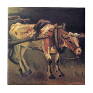 Vincent Van Gogh - Kära med röd och vit oxe Kakelplatta