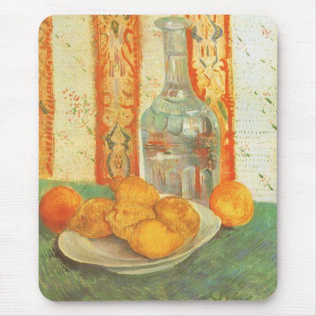 Vincent van Gogh - Karaff och citroner på en tallr Musmatta (Framsidan)