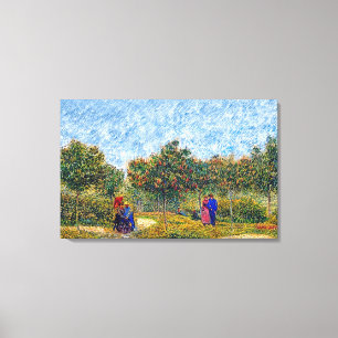 Vincent Van Gogh - Kavaljer och dam i parken Canvastryck