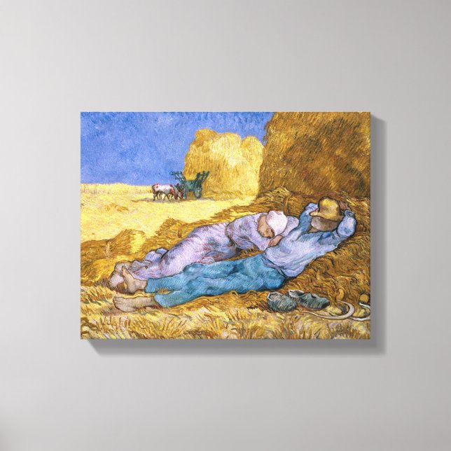 Vincent van Gogh | Kl., Siesta, efter Millet Canvastryck (Framsida)