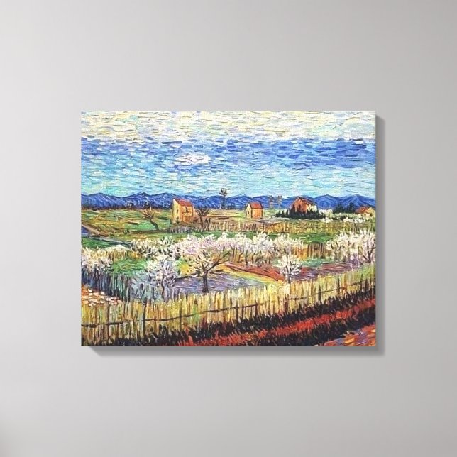 Vincent Van Gogh - Körsbärsträd i blom - Finkonst Canvastryck (Framsida)