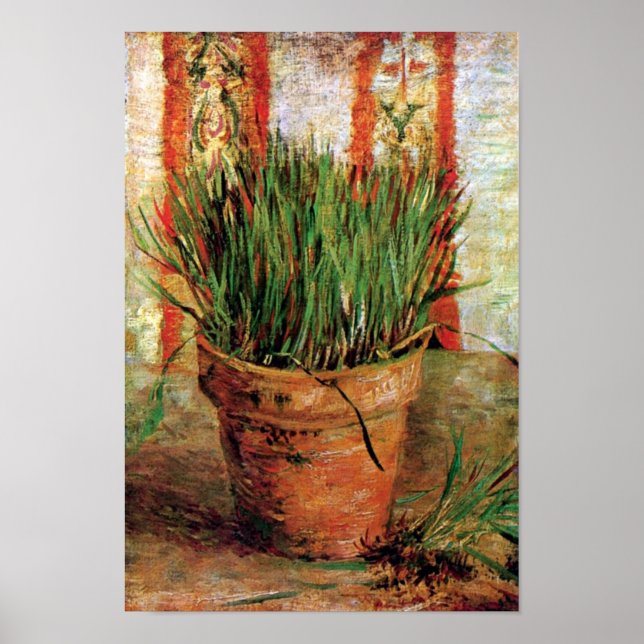 Vincent Van Gogh - Krukväxt med gräslök Poster (Framsidan)