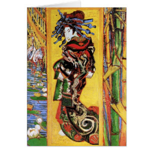 Vincent Van Gogh - Kurtisanen - Japansk geisha Hälsningskort