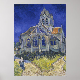 VINCENT VAN GOGH - kyrkan i Auvers 1890 Poster