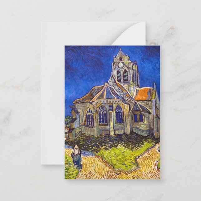 Vincent van Gogh - kyrkan i Auvers Anteckningskort (Framsida)