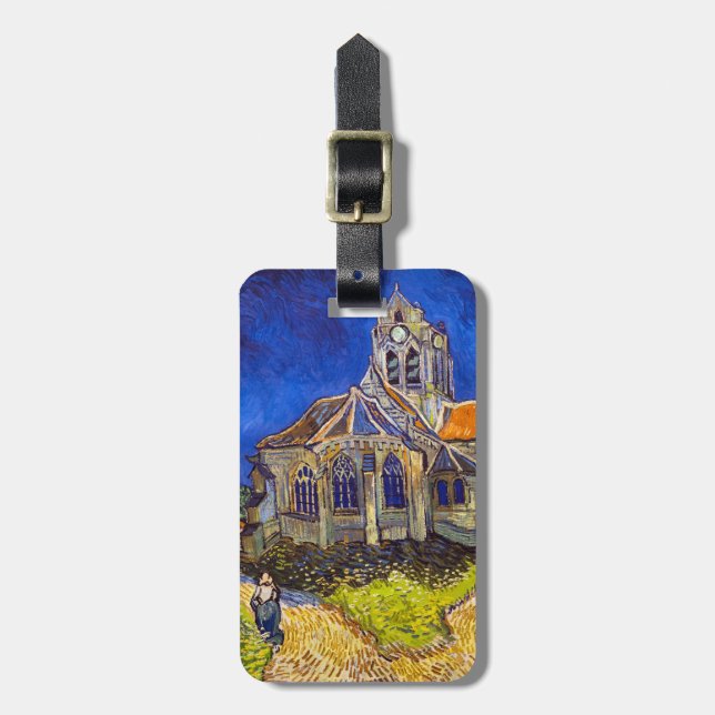 Vincent van Gogh - kyrkan i Auvers Bagagebricka (Vertikal Framsida)