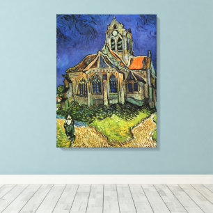 Vincent van Gogh - kyrkan i Auvers Canvastryck