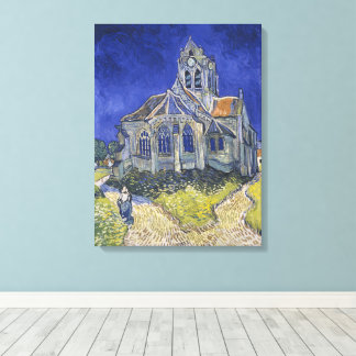 Vincent Van Gogh, kyrkan i Auvers Canvastryck