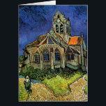 Vincent van Gogh - kyrkan i Auvers Hälsningskort<br><div class="desc">Kyrkan i Auvers (1890) av Vincent van Gogh är en vintage Post impressionism bra konst arkitektonisk religiösa. En kvinna som går längs en väg mot byns chapel med vackra glasfönster av nedfläckad. En vardaglig arkitekturscen. Om konstnären: Vincent Willem van Gogh (1853-1890) var en målare från Post impressionist vars verk var...</div>