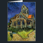 Vincent van Gogh - kyrkan i Auvers Hälsningskort<br><div class="desc">Kyrkan i Auvers (1890) av Vincent van Gogh är en vintage Post impressionism bra konst arkitektonisk religiösa. En kvinna som går längs en väg mot byns chapel med vackra glasfönster av nedfläckad. En vardaglig arkitekturscen. Om konstnären: Vincent Willem van Gogh (1853-1890) var en målare från Post impressionist vars verk var...</div>