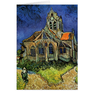 Vincent van Gogh - kyrkan i Auvers Hälsningskort