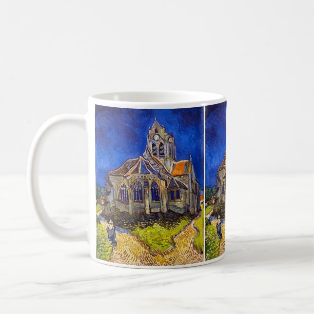 Vincent van Gogh - kyrkan i Auvers Kaffemugg (Vänster)